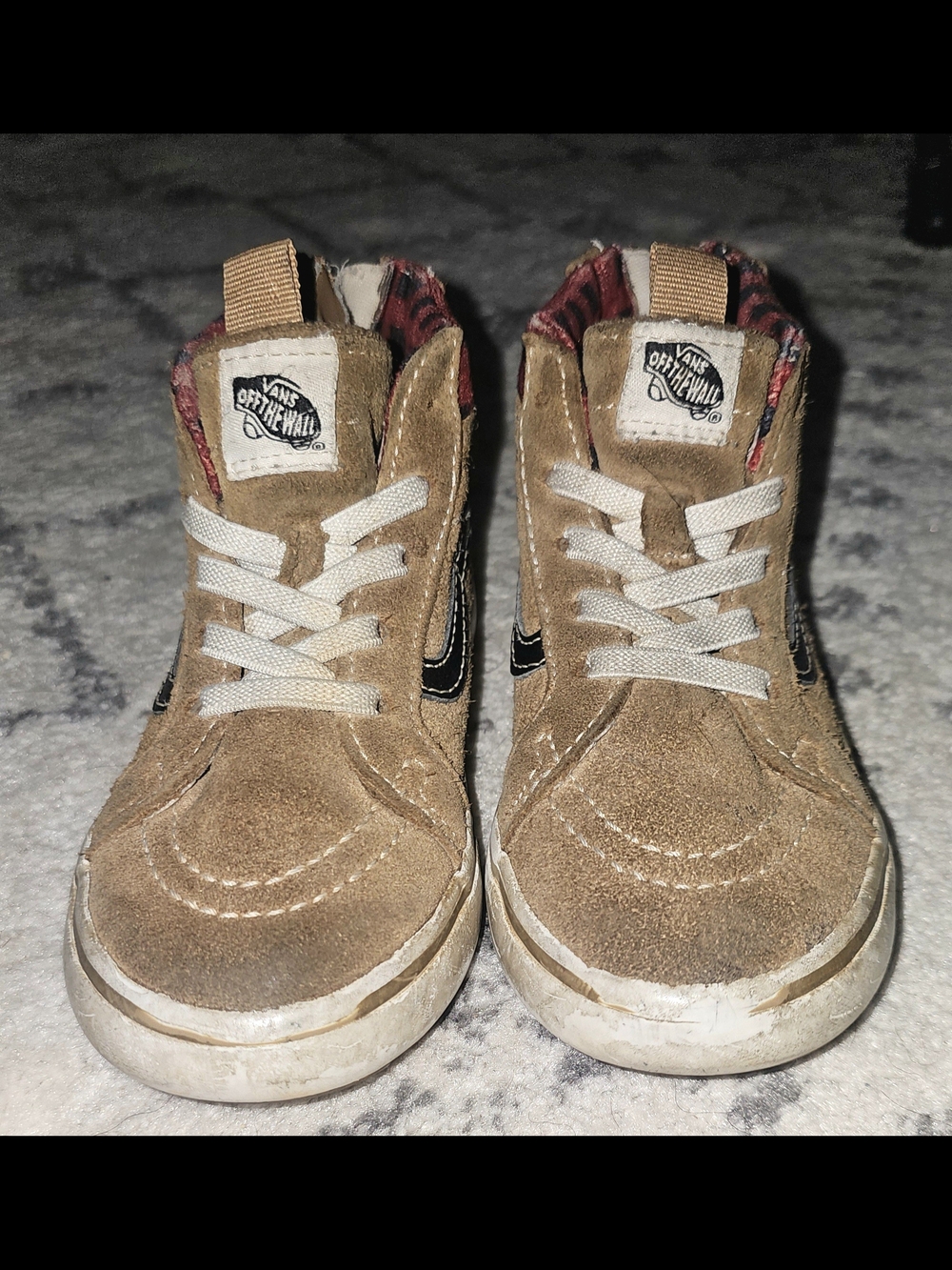 Vans Kids' Size 9 Tan Suede High-Top Sneakers